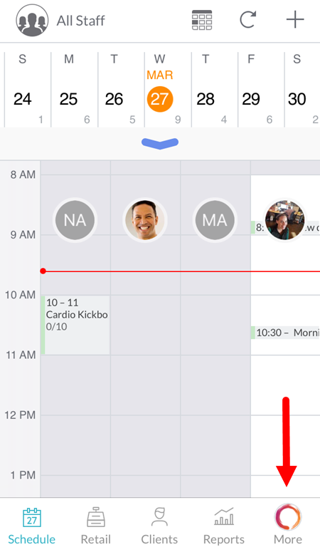 How to sign in to multiple accounts (Mindbody Business app, iOS)