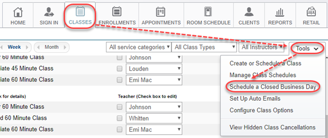 scheduling day