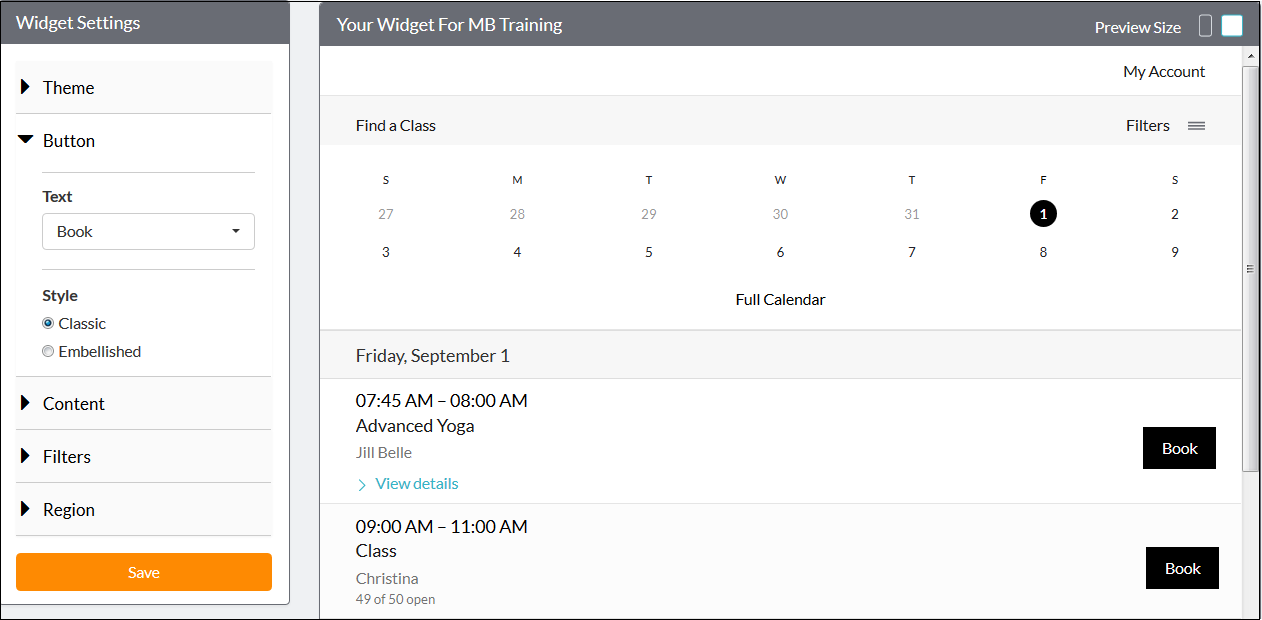 Schedule widget update FAQ - branded web tools