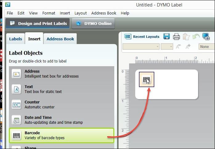 Printing multiple barcode labels using the DYMO software (PC)