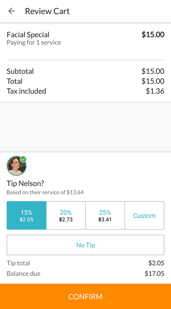 How to add a tip on the Appointment Check Out screen (Mindbody Business ...